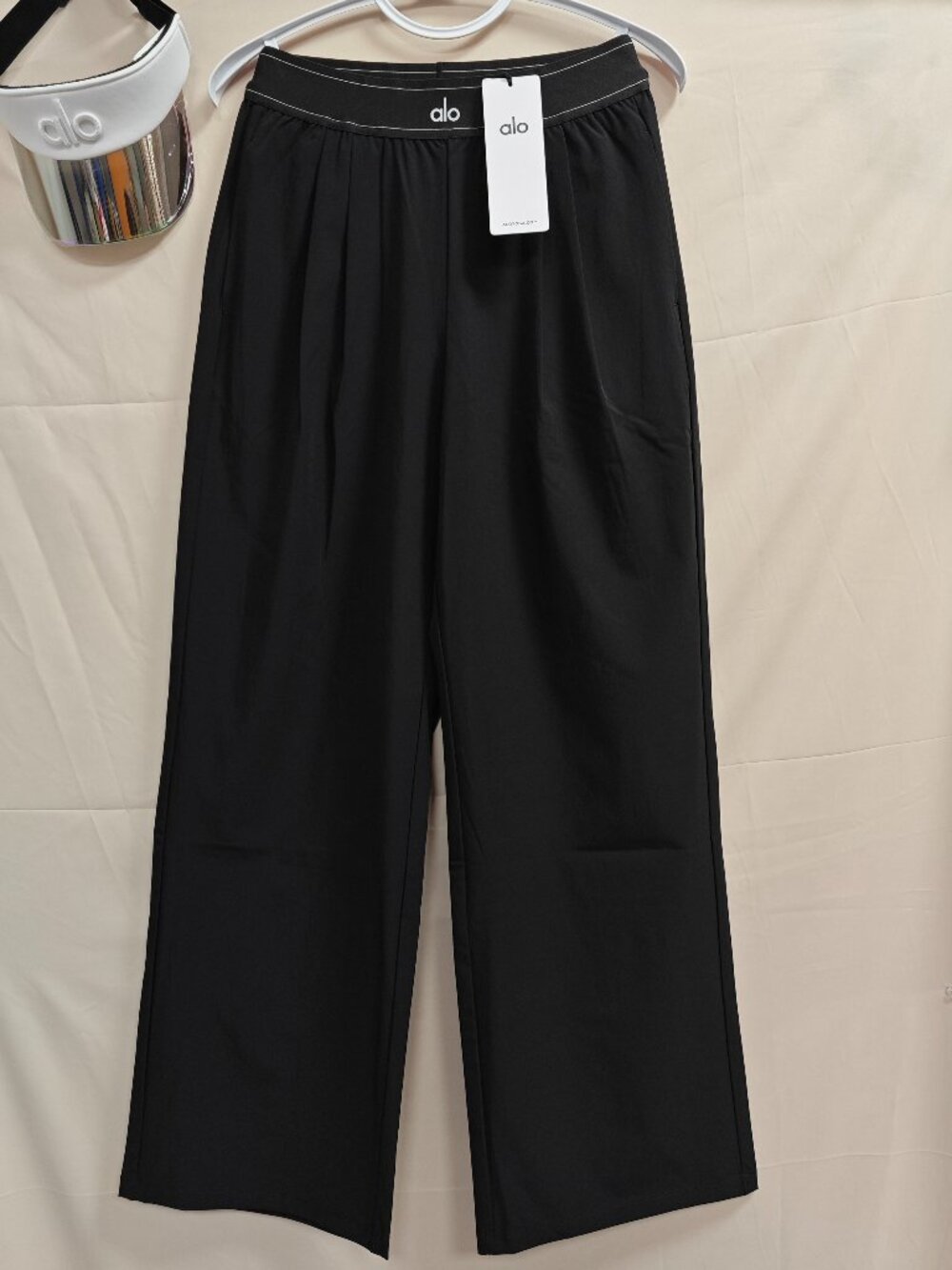 ALO Yoga ❣ NWT Suit Up Trouser Black 👖 Work Office Wide Leg Pants (Regular)